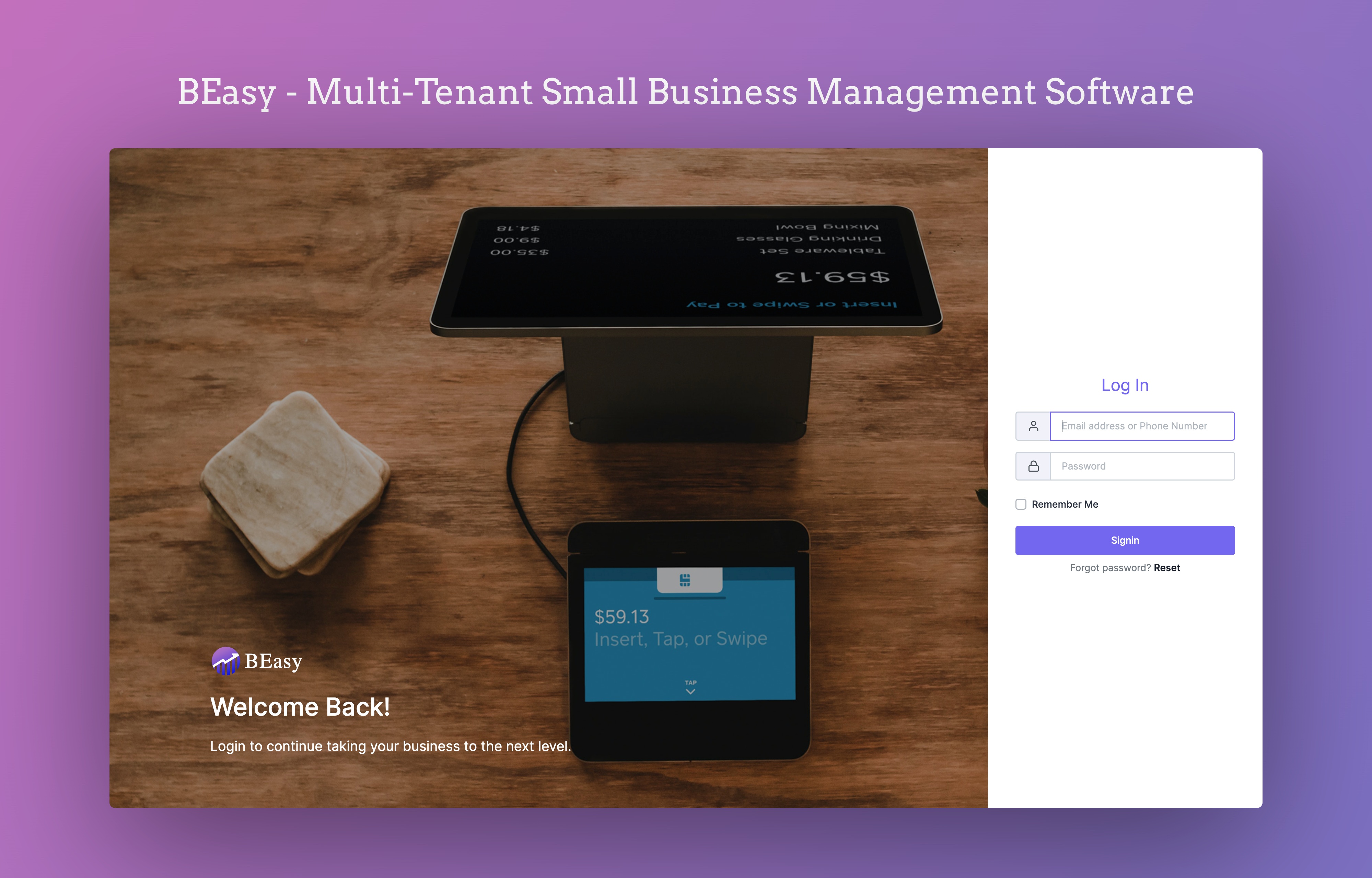 BEasy – Multi-Tenant Small Business Management Software