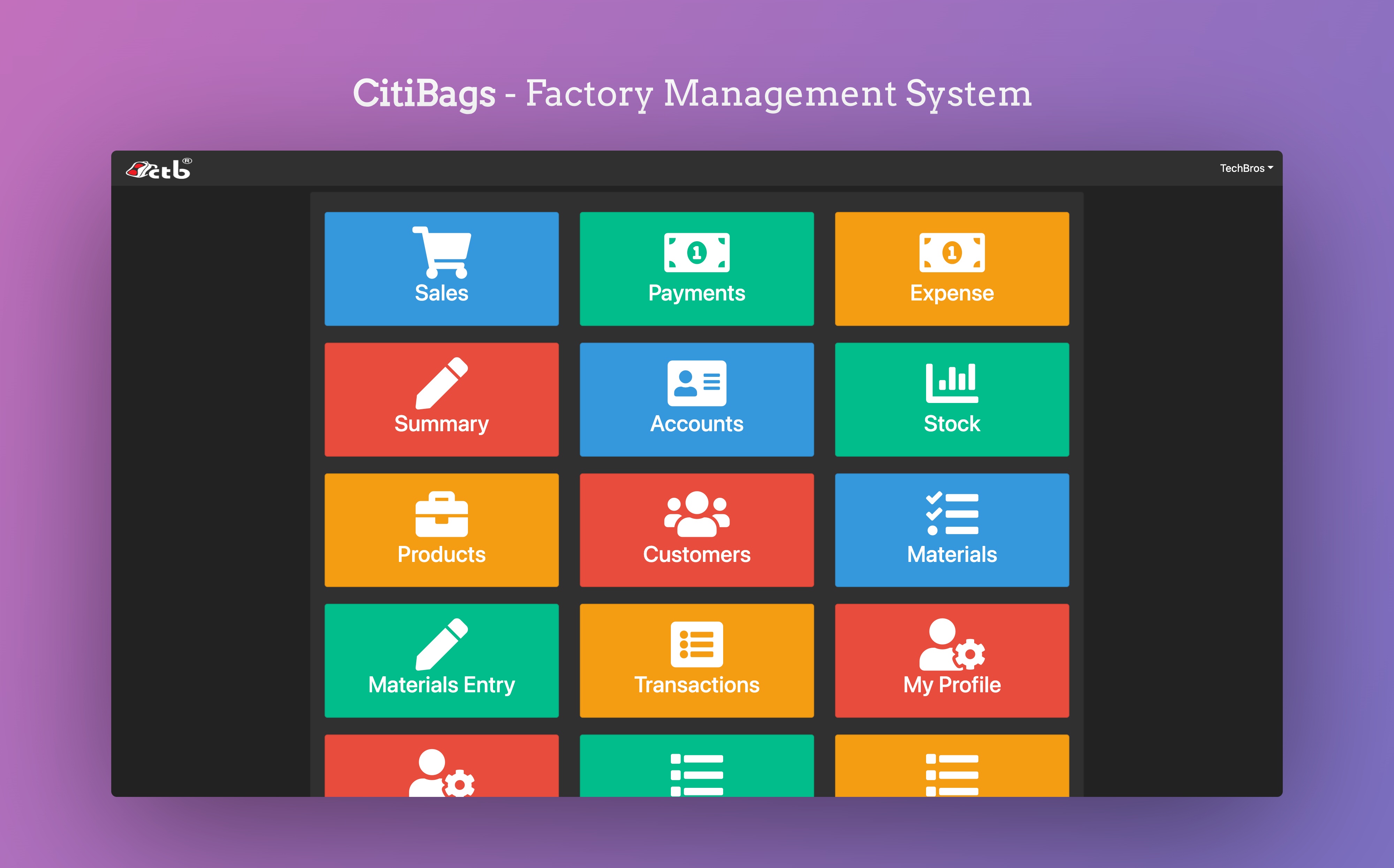 CitiBags – Factory Management System