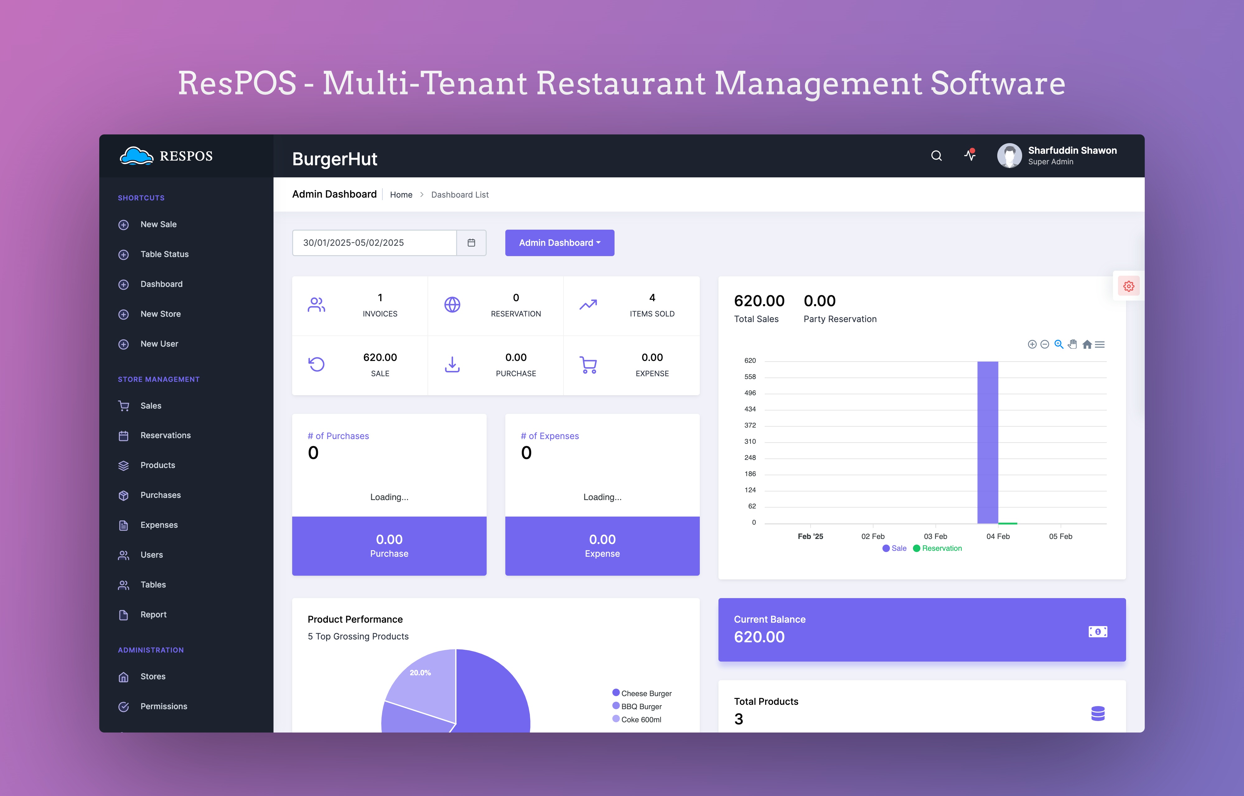 ResPOS – Multi-Tenant Restaurant Management Software